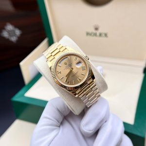Đồng Hồ Chế Tác Rolex Day-Date 228238 Mặt Vàng Cọc Số La Mã Xưởng GM 178 Gram 40mm (10)