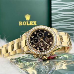 Đồng Hồ Nam Rolex Daytona Fake Máy Cơ Nhật Đính Đá Giá Rẻ 40mm (1)