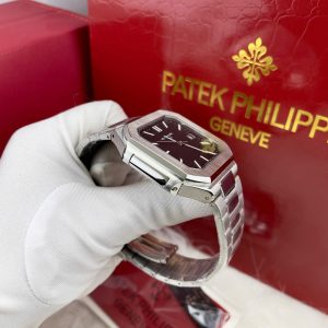 Đồng Hồ Patek Philippe Automatic Nam Mặt Đen Fake Máy Nhật Nautilus 5821 41mm (1)