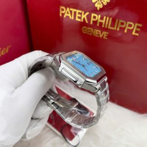 Đồng Hồ Patek Philippe Automatic Nam Mặt Xanh Băng Máy Nhật Nautilus 5821 41mm (4)