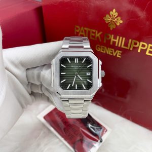 Đồng Hồ Patek Philippe Automatic Nam Mặt Xanh Lá Fake Cao Cấp Nautilus 5821 41mm (1)