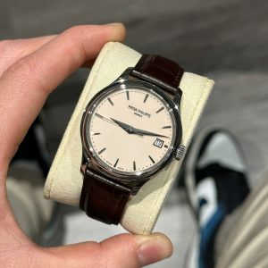 Đồng Hồ Patek Philippe Calatrava 5227 Nam Dây Da Màu Nâu Chế Tác Xưởng 3K 38mm (3)