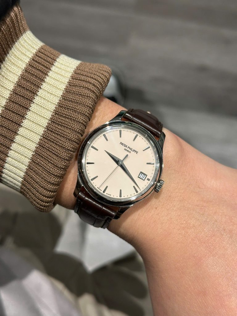 Đồng Hồ Patek Philippe Calatrava 5227 Nam Dây Da Màu Nâu Chế Tác Xưởng 3K 38mm (3)