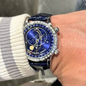 Đồng Hồ Patek Philippe Complications 6104G Đính Đá Moissanite Hong Kong 44mm (5)