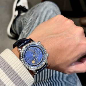 Đồng Hồ Patek Philippe Complications 6104G Đính Đá Moissanite Hong Kong 44mm (5)