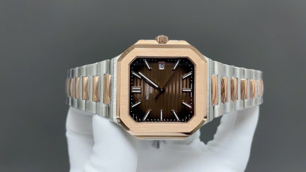 Đồng Hồ Patek Philippe Cubitus 5821 Replica Thuỵ Sỹ Mặt Nâu Xưởng TW 41mm