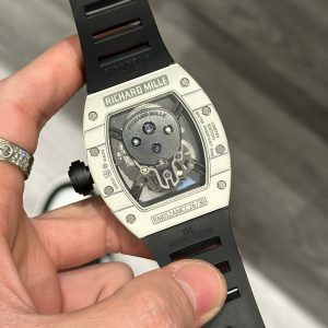 Đồng Hồ Richard Mille RM052 Đầu Lâu Chế Tác Vỏ Carbon Trăng Dây Cao Su (7)