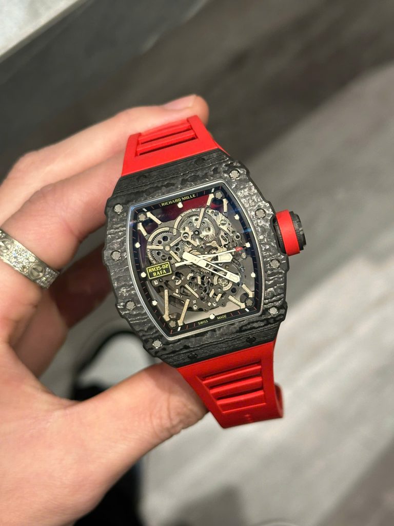 Đồng Hồ Richard Mille RM35-02 Chế Tác Vỏ Carbon Siêu Nhẹ Dây Cao Su (1)