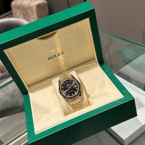 Đồng Hồ Rolex DateJust 126331 Mặt Số Đen Đính Đá Replica Cao Cấp 41mm (1)