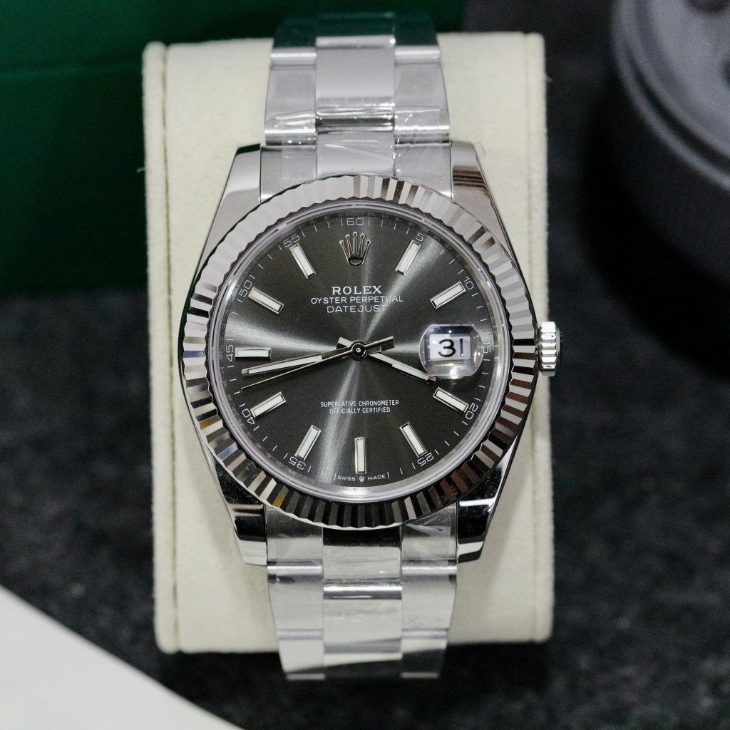 Đồng Hồ Rolex DateJust 126334 Automatic Máy Thụy Sỹ Mặt Xám Dây Oyster 41mm (1)