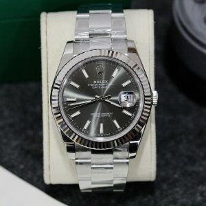 Đồng Hồ Rolex DateJust 126334 Automatic Máy Thụy Sỹ Mặt Xám Dây Oyster 41mm (1)