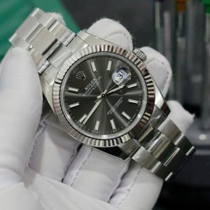 Đồng Hồ Rolex DateJust 126334 Automatic Máy Thụy Sỹ Mặt Xám Dây Oyster 41mm (1)