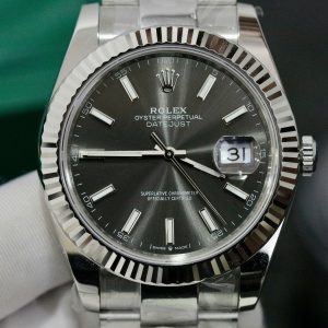 Đồng Hồ Rolex DateJust 126334 Automatic Máy Thụy Sỹ Mặt Xám Dây Oyster 41mm (1)