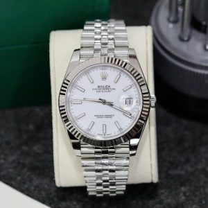 Đồng Hồ Rolex DateJust 126334 Fake Mặt Trắng Máy Cơ Automatic Thụy Sỹ 41mm (1)