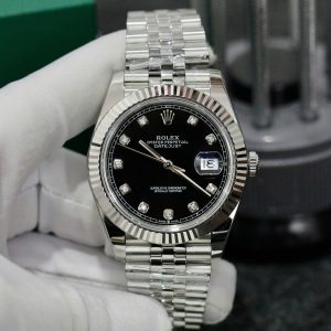 Đồng Hồ Rolex DateJust 126334 Fake Thụy Sỹ Máy Cơ Automatic Mặt Đen 41mm (1)