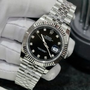 Đồng Hồ Rolex DateJust 126334 Fake Thụy Sỹ Máy Cơ Automatic Mặt Đen 41mm (1)
