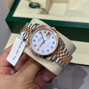 Đồng Hồ Rolex DateJust Mặt Xà Cừ Phủ Vàng Thật Máy Calibre 3235 Nâng Cấp 41mm (15)