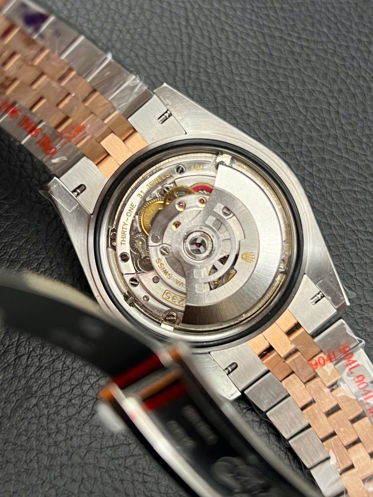 Đồng Hồ Rolex DateJust Mặt Xà Cừ Phủ Vàng Thật Máy Calibre 3235 Nâng Cấp 41mm (15)
