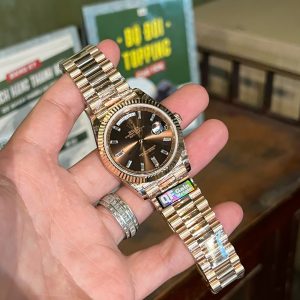 Đồng Hồ Rolex Day-Date 228235 Mặt Số Chocolate Nhà Máy QF 185 Grams 40mm (9)