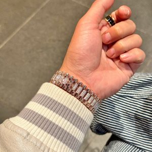 Đồng Hồ Rolex Day-Date Phủ Vàng 18K Độ Mặt Thiên Thạch Đính Moissanite 40mm (1)