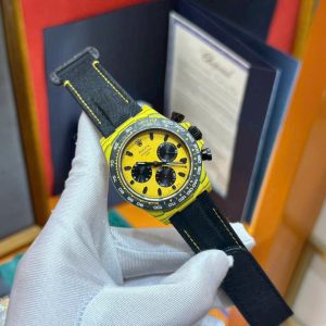 Đồng Hồ Rolex Daytona Diw Carbon Màu Vàng Dây Vải Replica 11 40mm (1)