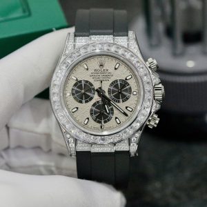 Đồng Hồ Rolex Fake Máy Thuỵ Sỹ Đính Đá Daytona Mặt Số Thiên Thạch 40mm (10)