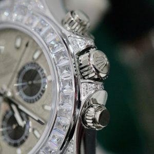 Đồng Hồ Rolex Fake Máy Thuỵ Sỹ Đính Đá Daytona Mặt Số Thiên Thạch 40mm (10)
