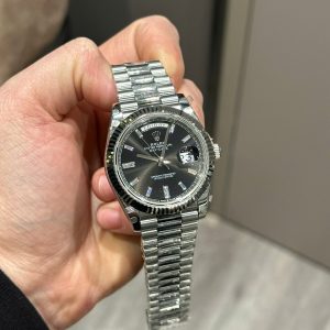 Đồng Hồ Rolex Nam Rep 1:1 Day-Date 228236 Mặt Số Đen Xưởng GM 178 Grams 40mm (1)