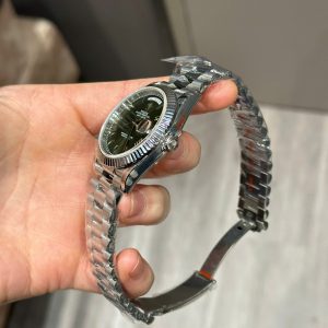 Đồng Hồ Rolex Nam Rep 11 Day-Date 228236 Mặt Số Xanh Olive Xưởng GM 178 Grams 40mm (5)