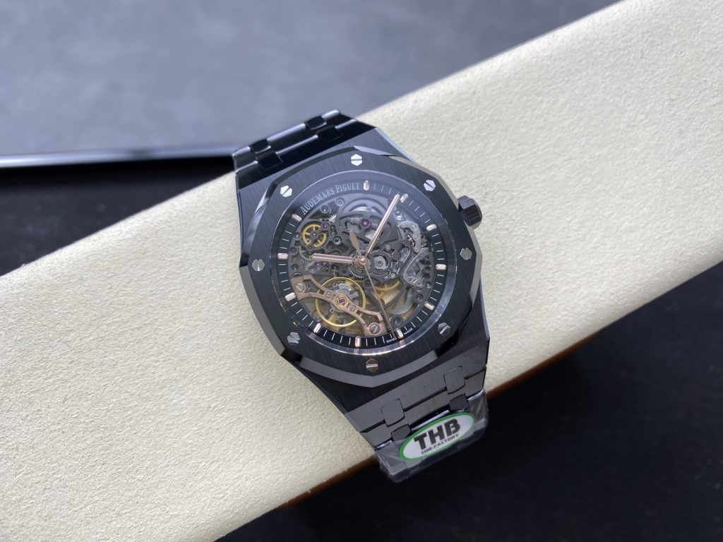 Đồng Hồ Audemars Piguet Chế Tác Vỏ Gốm Royal Oak 15416CE Skeleton Nhà Máy THB 41mm (10)