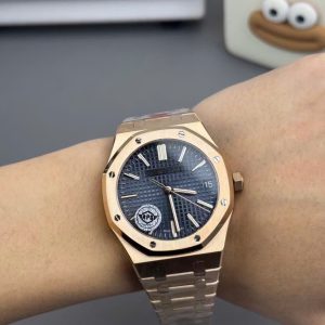 Đồng Hồ Audemars Piguet Royal Oak 15500OR Chế Tác Mặt Xanh Blue Xưởng APS 41mm (1)