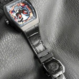 Đồng Hồ Franck Muller Vanguard Loes Van Delft Skull Vỏ Gốm Đen 45mm (8)