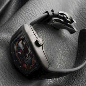 Đồng Hồ Franck Muller Vanguard Loes Van Delft Skull Vỏ Gốm Đen 45mm (8)