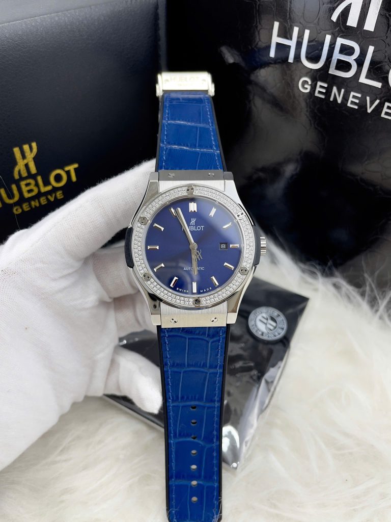 Đồng Hồ Hublot Nam Đính Đá Classic Fusion ZF Nhật Màu Xanh Dương 42mm (1)