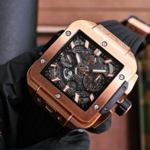 Đồng Hồ Hublot Square Bang Unico King Gold Replica Nhà Máy BBF 42mm (9)