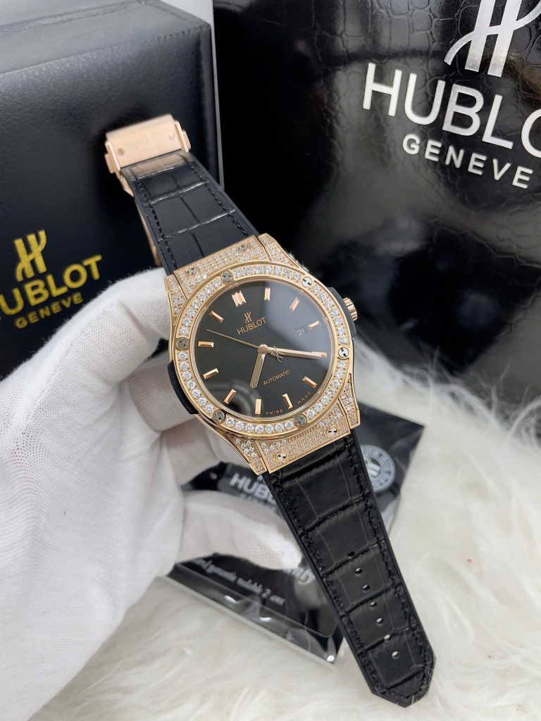 Đồng Hồ Hublot ZF Nhật Classic Fusion King Gold Diamonds Fake Cao Cấp 42mm (6)