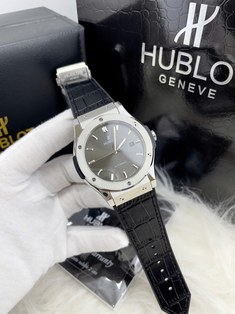 Đồng Hồ Hublot ZF Nhật Mặt Số Xám Fake Cao Cấp Máy Miyota 8215 42mm (7)