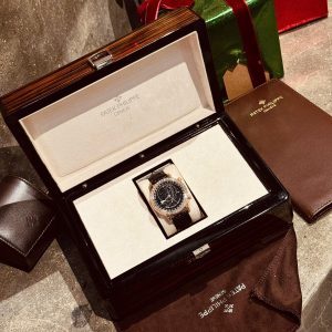 Đồng Hồ Patek Philippe Phủ Vàng 18K Đính Moissanite Complications 6104R 44mm (8)