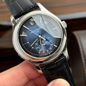 Đồng Hồ Patek Philippe Rep 11 Complications 5205G Mặt Xanh Dương Dây Da 40mm (2)