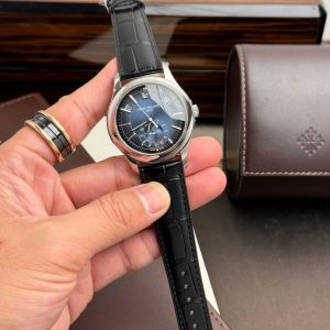 Đồng Hồ Patek Philippe Rep 11 Complications 5205G Mặt Xanh Dương Dây Da 40mm (2)