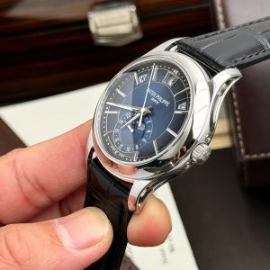 Đồng Hồ Patek Philippe Rep 11 Complications 5205G Mặt Xanh Dương Dây Da 40mm (2)
