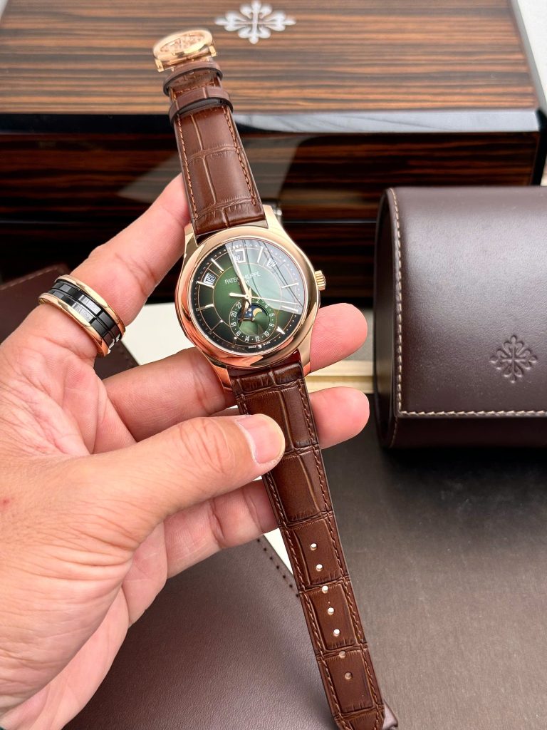 Đồng Hồ Patek Philippe Rep 11 Complications 5205G Mặt Xanh Lá Cây 40mm (1)