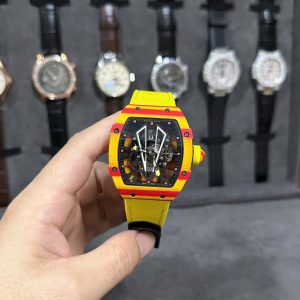 Đồng Hồ Richard Mille Fake Cao Cấp RM27 Màu Vàng Dây Vải Canvas 45mm (6)