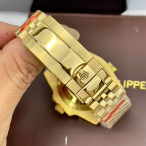 Đồng Hồ Rolex Fake Nhật GMT Master II Mạ Vàng Máy Cơ Automatic 40mm (8)