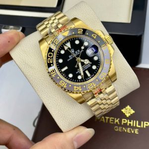 Đồng Hồ Rolex Fake Nhật GMT Master II Mạ Vàng Máy Cơ Automatic 40mm (8)