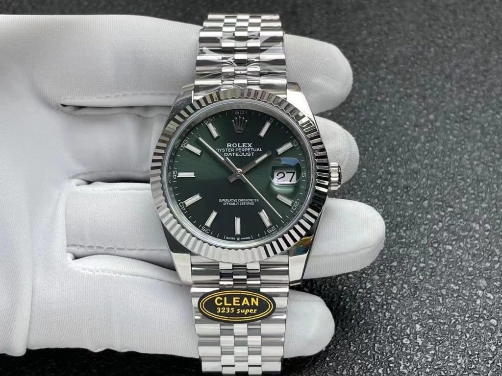 Đồng Hồ Rolex Nam Rep 1:1 DateJust 126334 Mặt Xanh Lá Cây Xưởng Clean 41mm