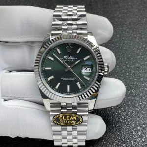 Đồng Hồ Rolex Nam Rep 1:1 DateJust 126334 Mặt Xanh Lá Cây Xưởng Clean 41mm