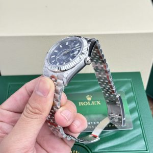 Đồng Hồ Rolex Sky Dweller Replica Cao Cấp Mặt Xanh Dương Máy Thuỵ Sỹ 42mm (5)
