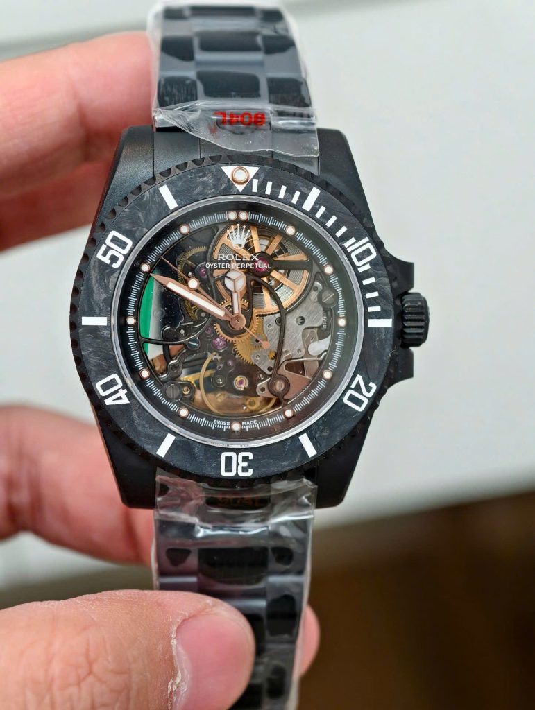 Đồng Hồ Rolex Submariner Skeleton Replica Cao Cấp Vỏ Gốm 40mm