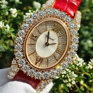 Đồng Hồ Chopard Happy Diamonds Bọc Vàng Đính Đá Moissanite Like Auth 30mm (7)